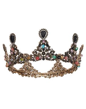 AW Bridal AW BRIDAL Queen Crowns for Women, Black Crown -Gothic Tiara Headband for Halloween Quinceanera Birthday Cosplay Wedding Costume Hair Accessories Black Tiara