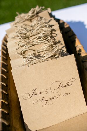 Casual Brown Paper Wedding Ceremony Programs