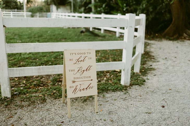 Rustic Wood Sign with Calligraphy