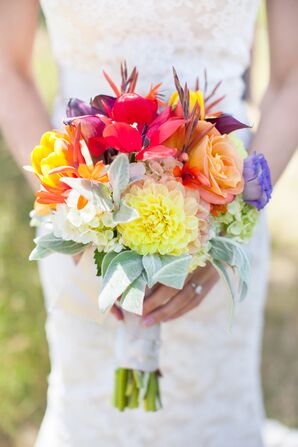 Vibrant Seasonal Bridal Bouquet