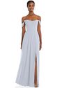 Dessy Group Off-the-Shoulder Basque Neck Maxi Dress with Flounce Sleeves - 1560 Bridesmaid Dress - thumbnail - 1