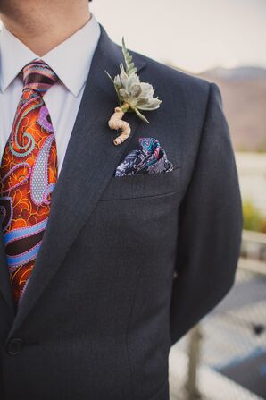 Paisley Tie and Blue Pocket Square