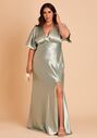 Birdy Grey Jesse Dress in Satin Sage V-Neck Bridesmaid Dress - thumbnail - 5