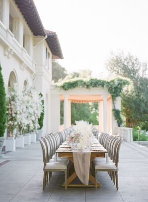 Long Wood Reception Table at Montalvo Arts Center in Saratoga, California