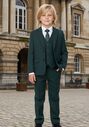 BLACKTIE "Liam" Hunter Green Suit (5-Piece Set) Flower Girl Dress and Ring Bearer Outfit - thumbnail - 1