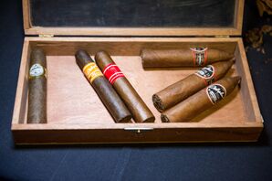 Hand Cigar Roller at Austin, Texas Wedding Reception