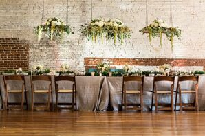 Suspended Wooden Swing Wedding Reception Decoration