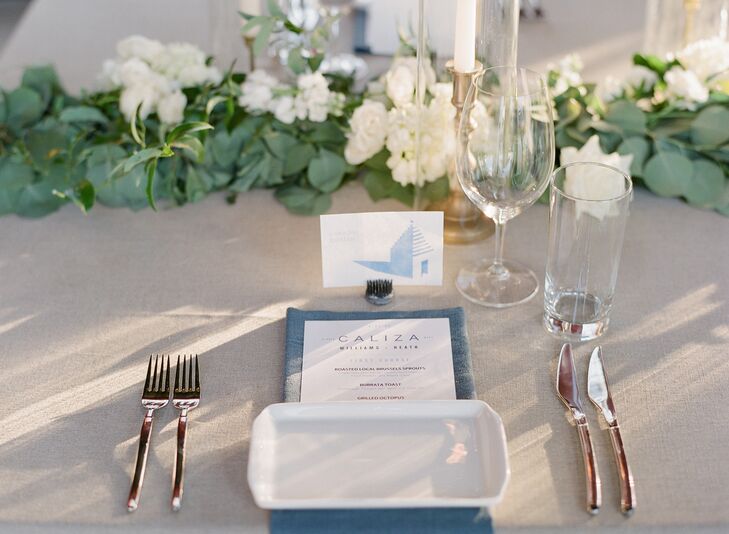 Modern Place Setting with Blue Details