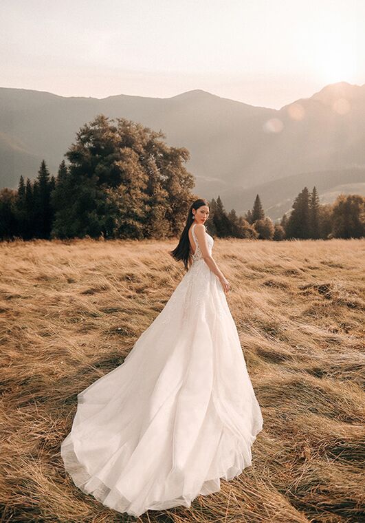 Disney Fairy Tale Weddings Pocahontas - D415 A-Line Wedding Dress - 4