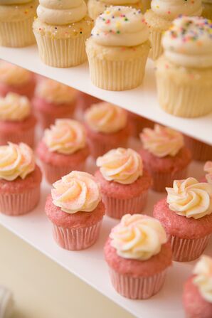 Pink and White Cupcakes