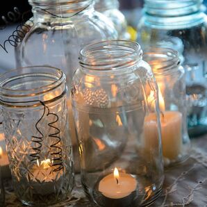Mason Jar Candle Holders