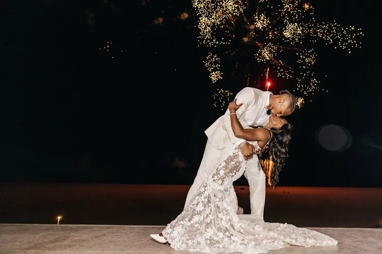 Simone Biles and Jonathan Owens wedding reception photo