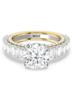 With Clarity Emerald, Round, Oval Cut Engagement Ring