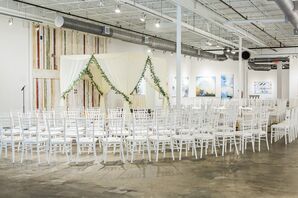 Mandap Draped with Ivory Fabric
