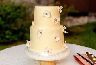 Yellow bridal shower cake, best bridal shower cakes 2023. 