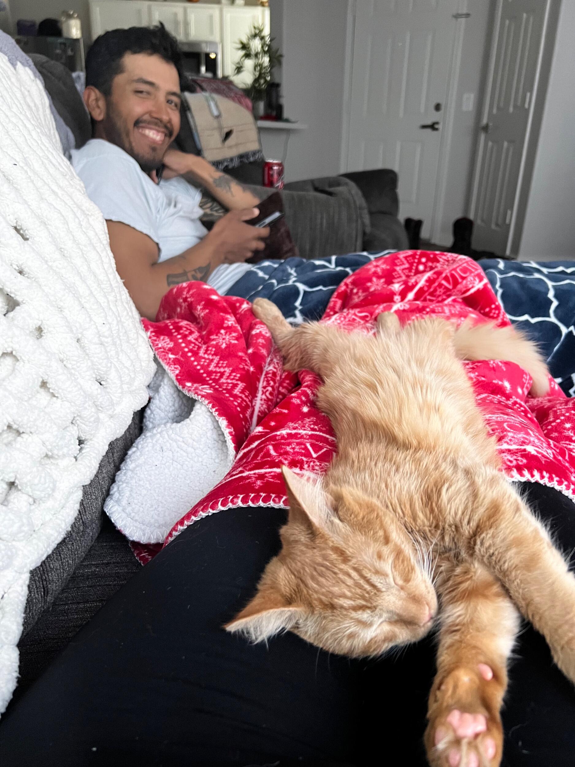 A cozy snap of our day-to-day in our first apartment. This picture still makes me smile.