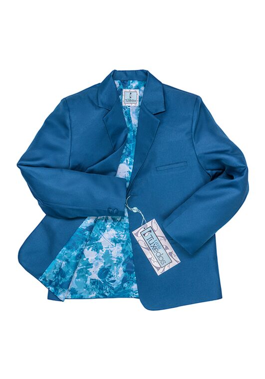 Little Tuxedos "Mason" Kids Cobalt Suit (5-Piece Set) Flower Girl Dress and Ring Bearer Outfit - 2