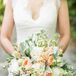 Peach and Ivory Textured Bridal Bouquet