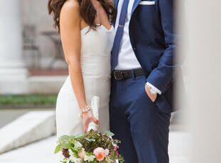 Alexandra Zaltman (30 and an attorney) and Adam Kleinman (30 and in marketing) brought the party to the stacks with their wedding at the Boston Public