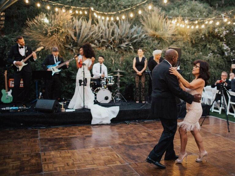 bride's parents on dance floor