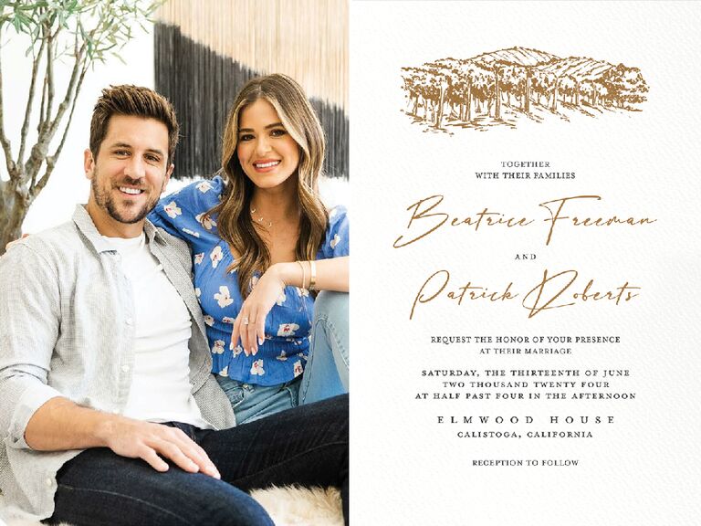 15 Celebrity Wedding Invitations Inspired by Famous Couples