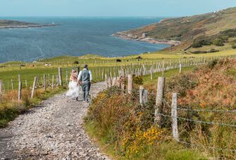 Couple getting married in Ireland.