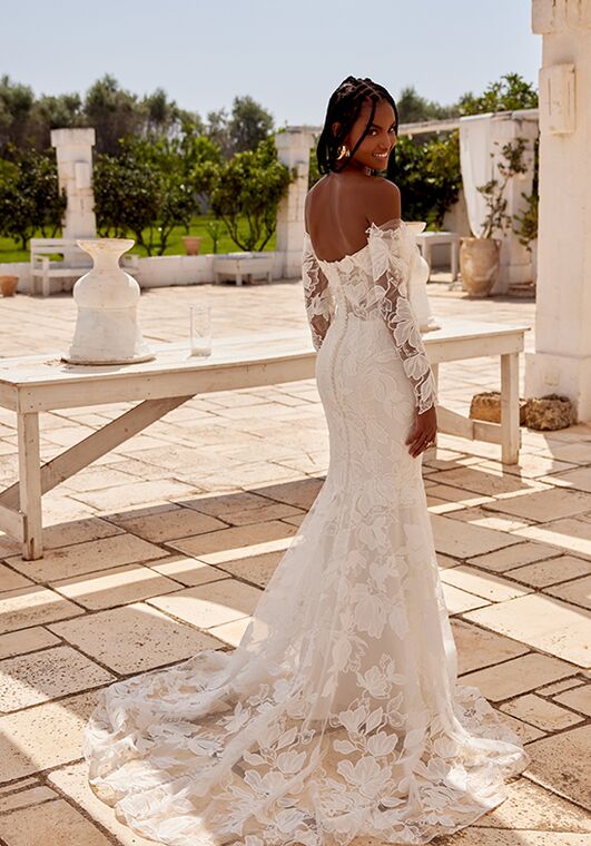 Lillian West 66383 Fit-and-Flare Wedding Dress - 3