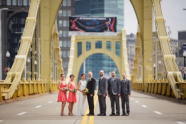 Wedding Party on Andy Warhol Bridge