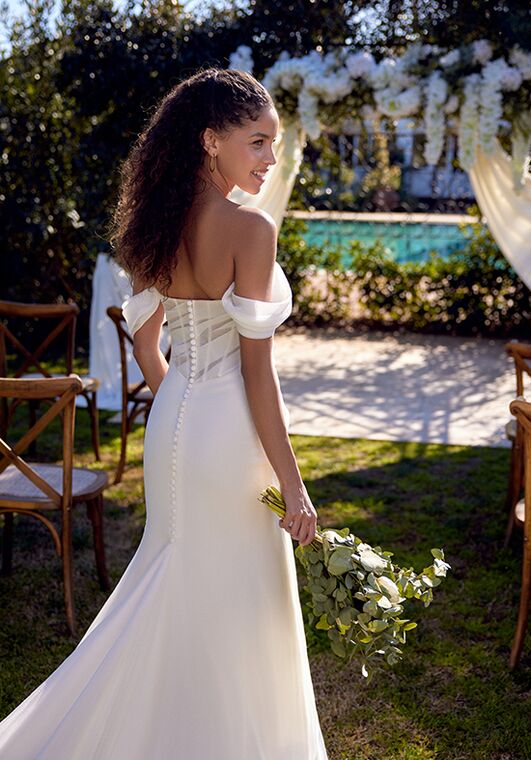 Lillian West 66422 Fit-and-Flare Wedding Dress - 3