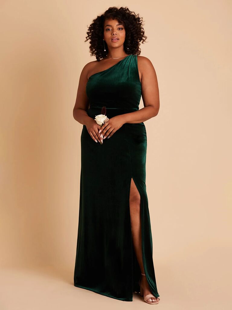Birdy Grey emerald bridesmaid dress for fall weddings