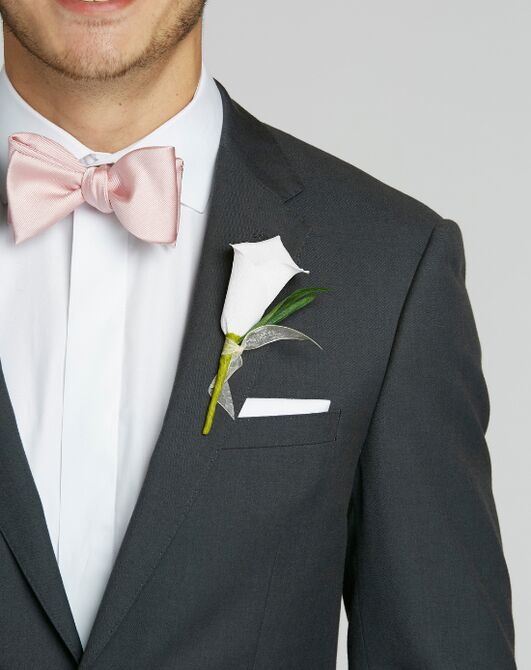Suit Shop Men's Charcoal Gray Suit Tuxedo - 2