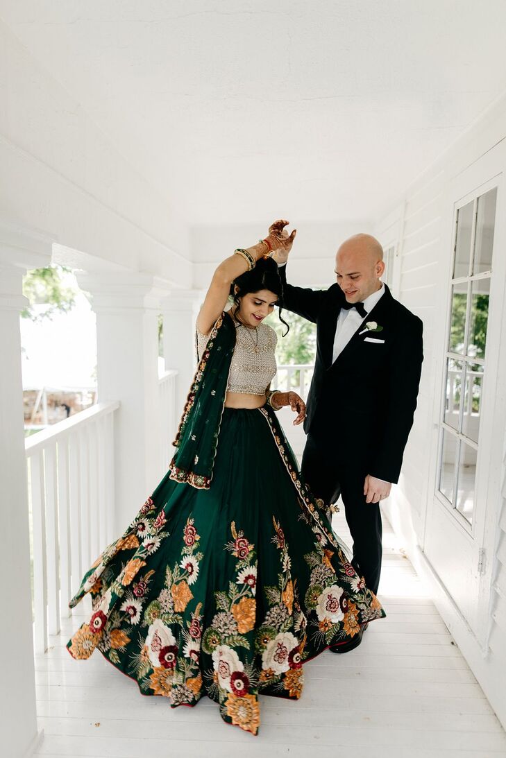 Mansi and Alex got creative when infusing their two cultures into one wedding day. “We honored our families with both a Western-style ceremony and an 