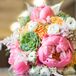 Pink Peony and Succulent Bouquet