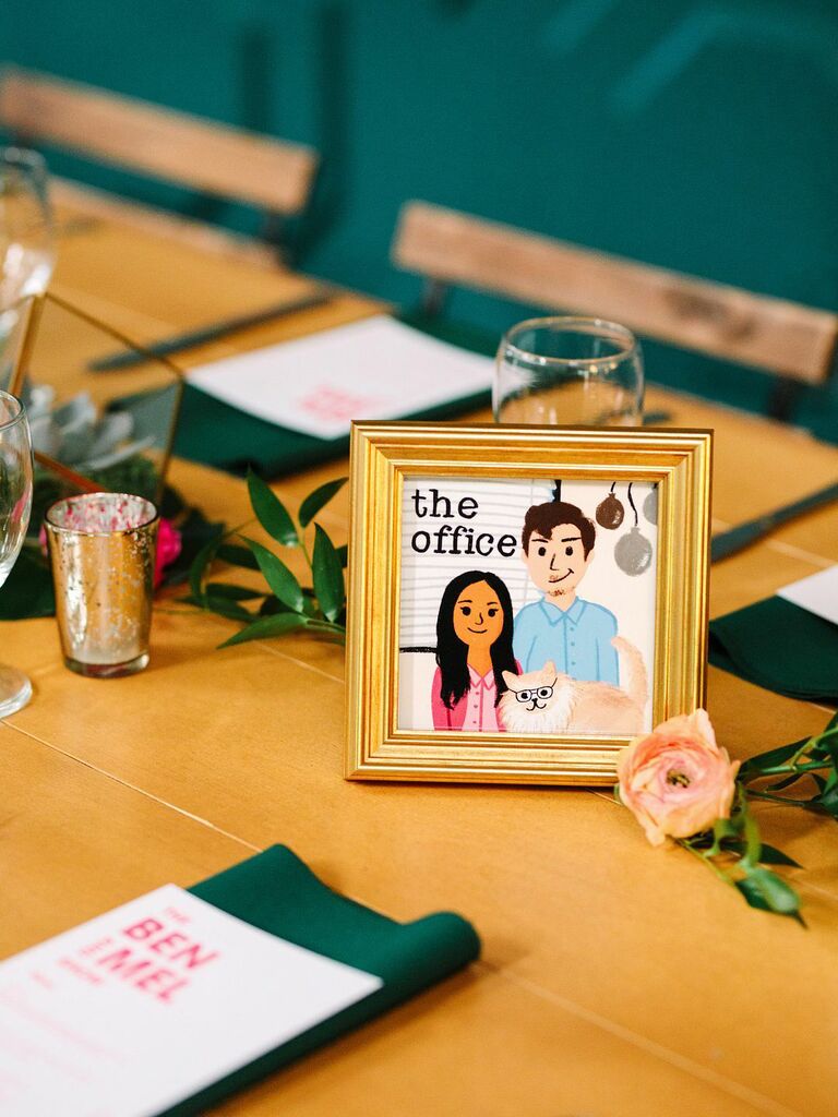 television inspired wedding table numbers the office