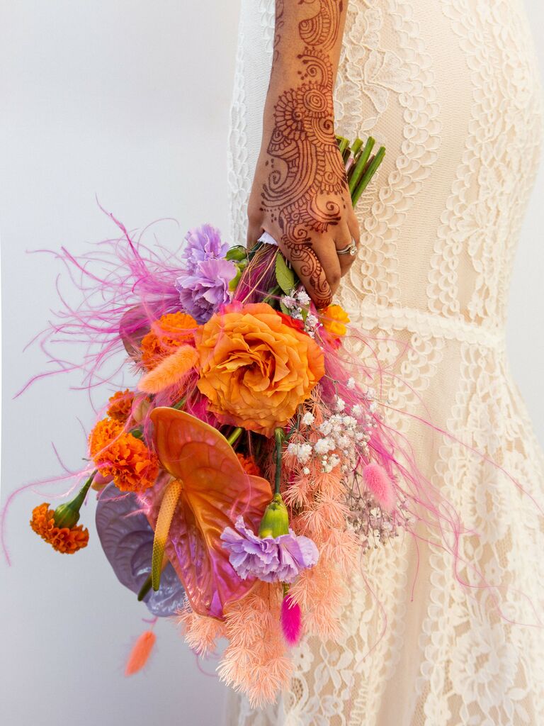 Gorgeous Anthurium Bouquet for your maximalist wedding