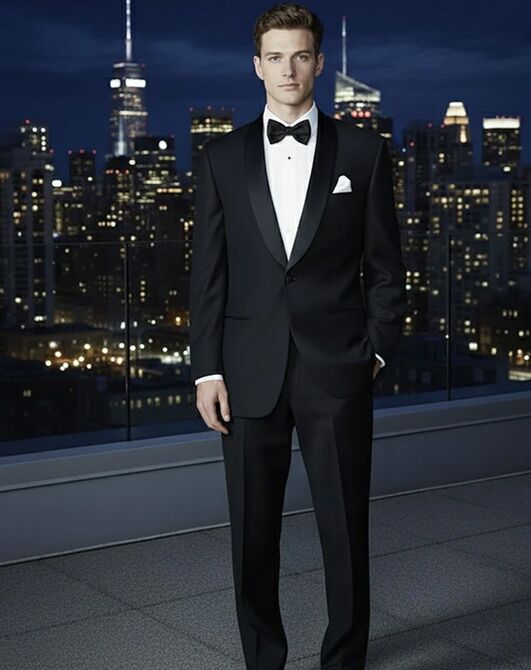 BLACKTIE LONDON Black Wedding Tuxedo Black Tuxedo - 3