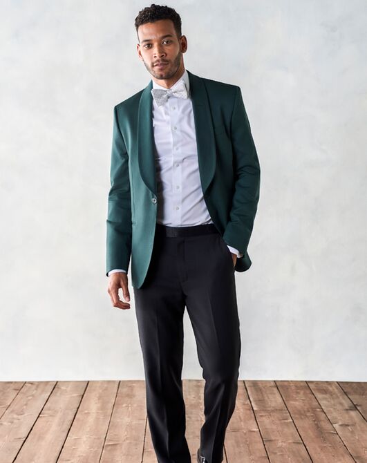 The Black Tux Emerald Shawl Jacket Tuxedo Green Tuxedo - 4