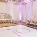 Glam Ballroom Wedding Reception With Monogrammed Dance Floor