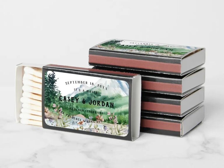 Charming custom matchboxes. 
