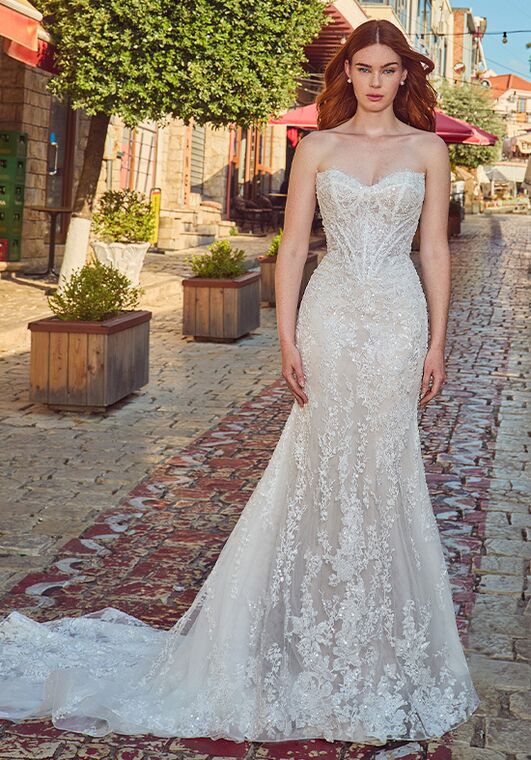L'amour by Calla Blanche LA25118 Maggie Sheath Wedding Dress - 4