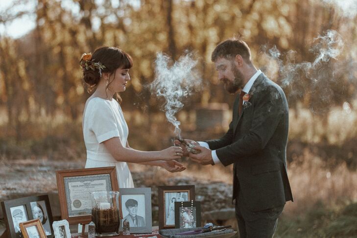 Bride and Groom During Ceremony