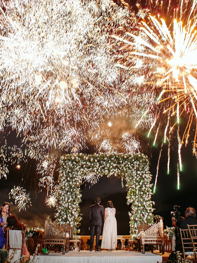 Firework wedding exit 