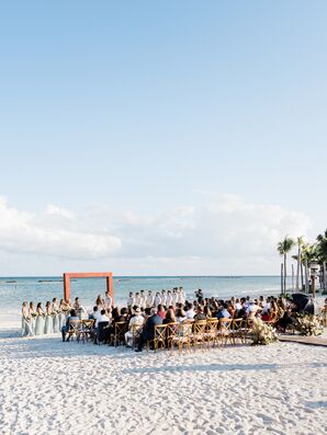 Beach Wedding Ceremony at Banyan Tree Mayakoba in Mexico