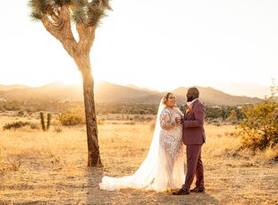 Family was a central part of Neerellyn Hernandez (36 and a compliance officer) and Marquis Bridges’ (36 and a labor representative) “desert romance” w