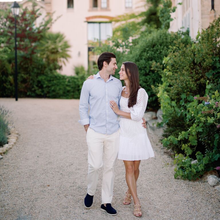 Classic and elegant wedding engagement photo