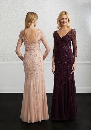 Adrianna Papell Platinum 40222 V-Neck Bridesmaid Dress