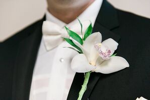 White Orchid Boutonniere