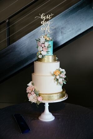Whimsical Sugar Flower Bake Shop Cake