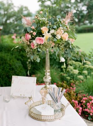Cocktail Hour Decor with Custom Monogrammed Napkins