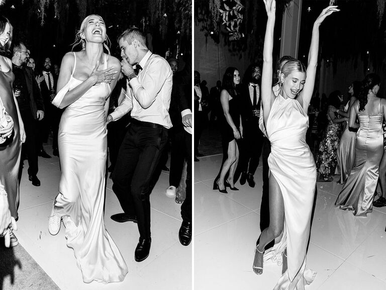 Hailey wore multiple outfits at her wedding celebration. 